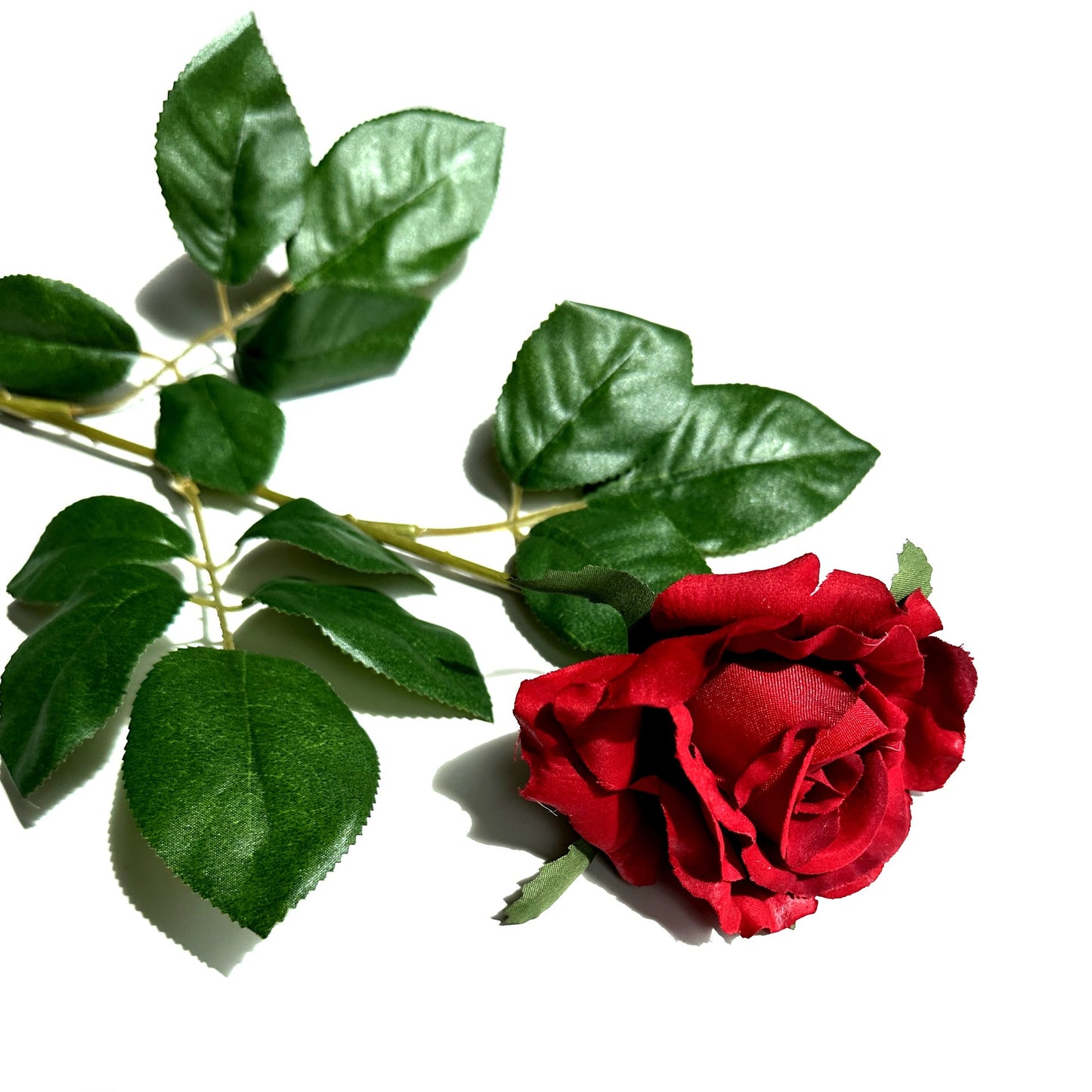 Artificial Rose Flower Stem Red 67cm