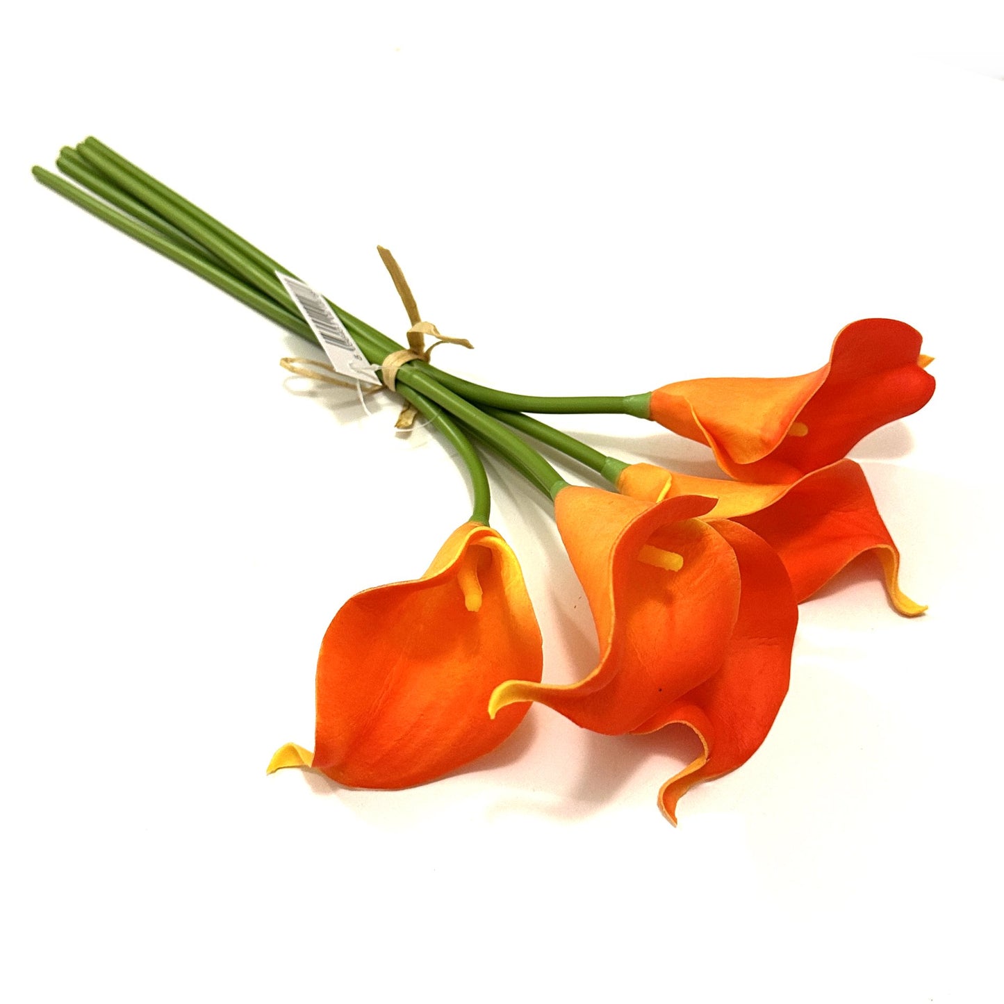 Artificial Calla Lily Real Touch Flower Bundle - Orange