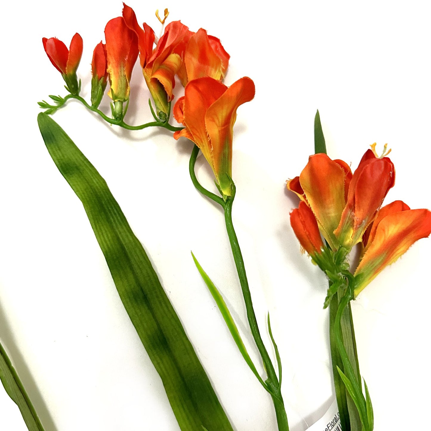 Artificial Freesia Flower Spray 56cm - Orange