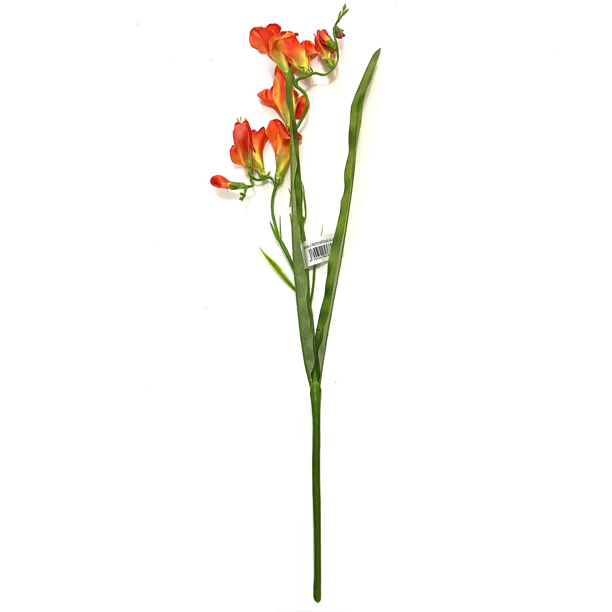 Artificial Freesia Spray with Orange Faux Flowers