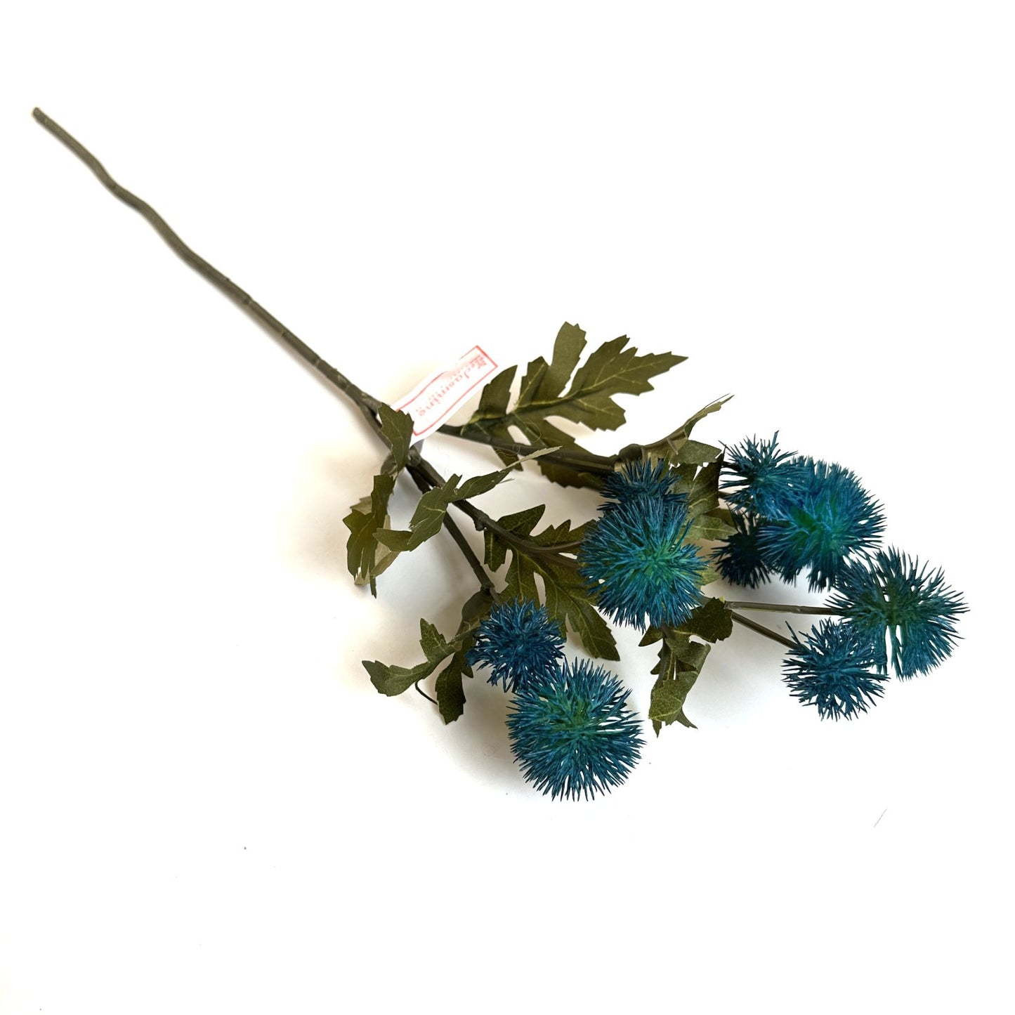 Artificial Pompom Dahlia Flower Spray Teal Blue 56cm