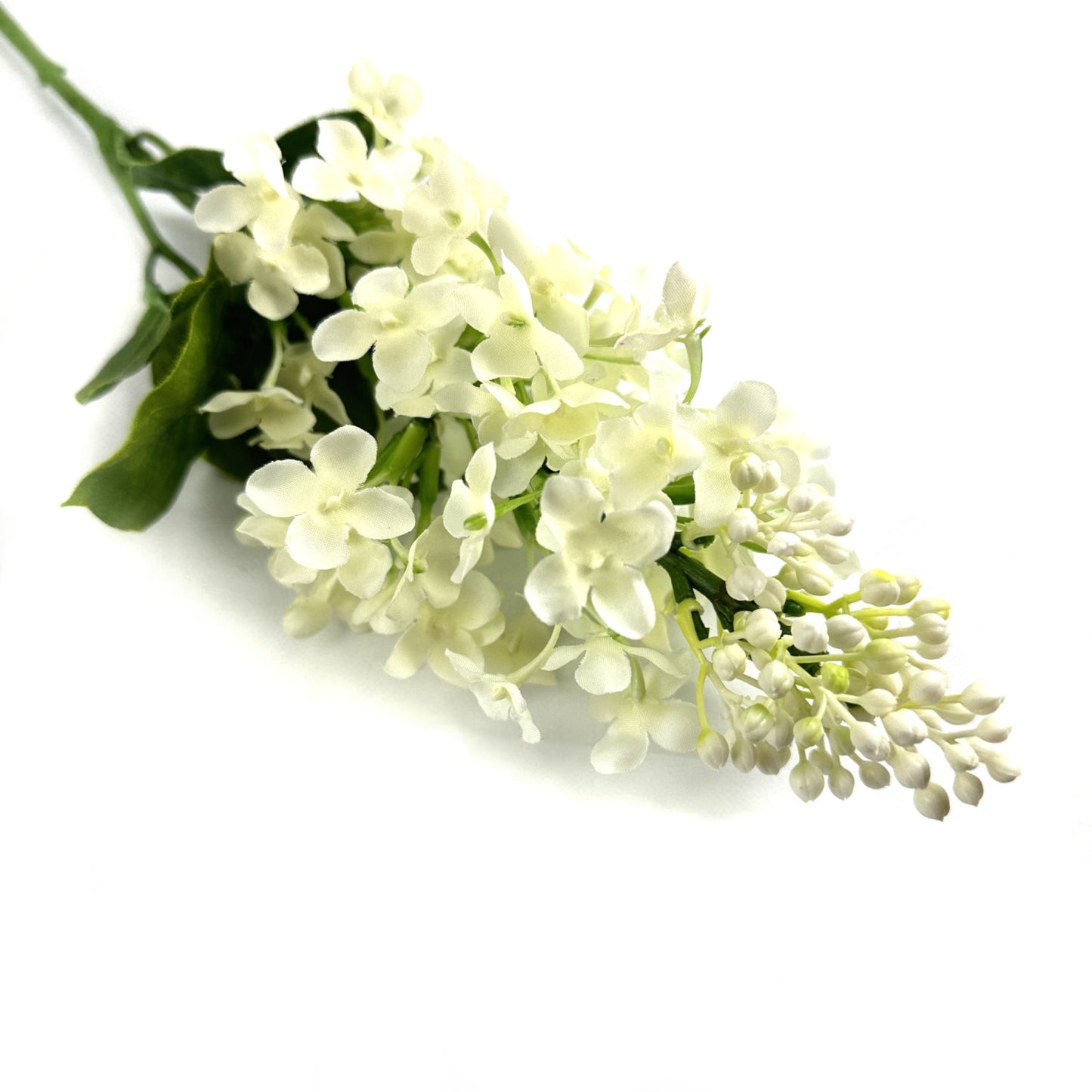 63cm Artificial White Lilac Flower Stem