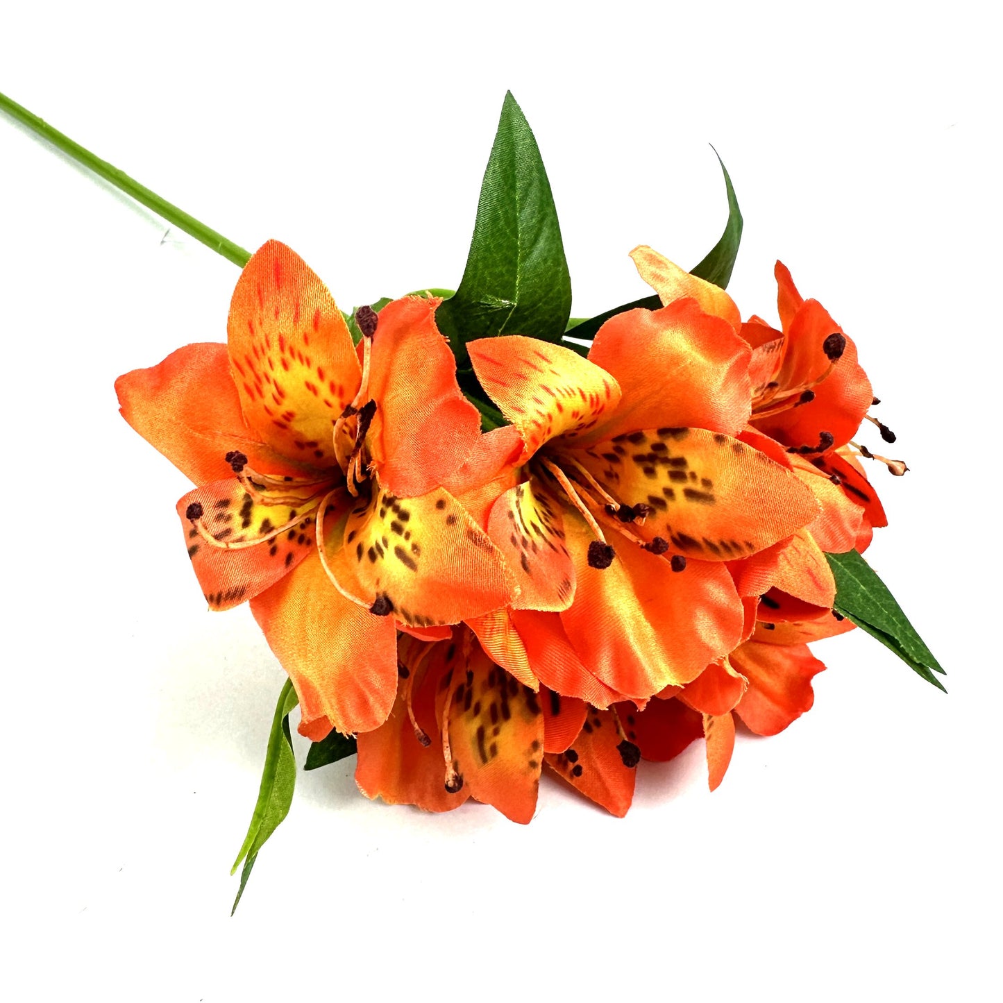 Artificial Alstroemeria Flower Spray Orange 47cm