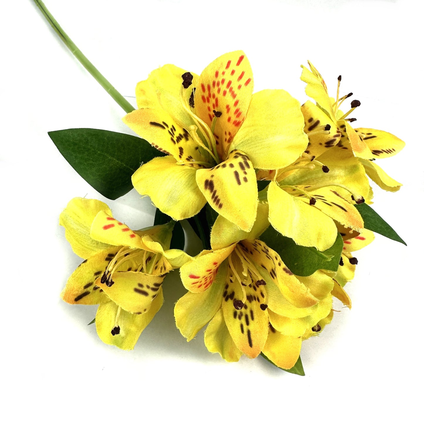 Artificial Alstroemeria Flower Spray Yellow 47cm