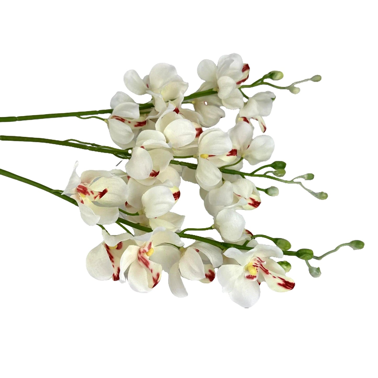 Artificial White Mokara Orchid Flower Stem 49cm