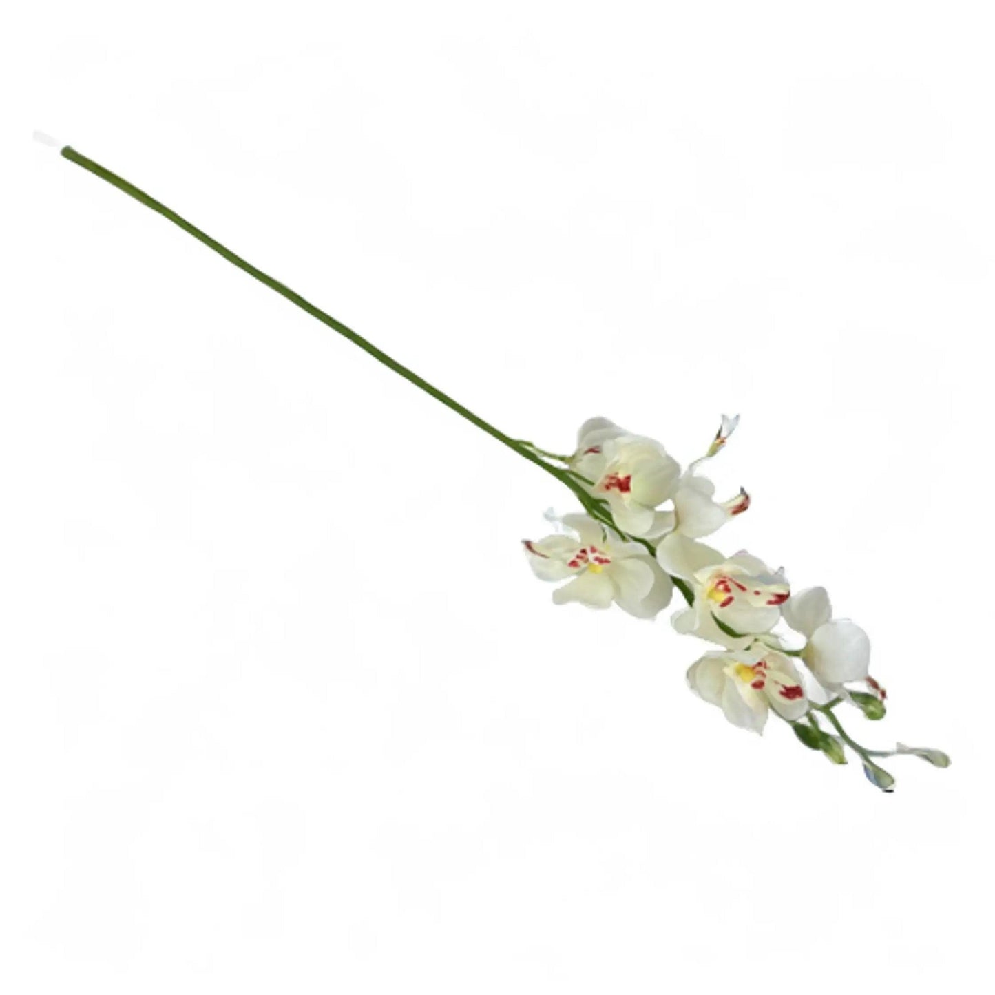 Artificial White Mokara Orchid Flower Stem 49cm