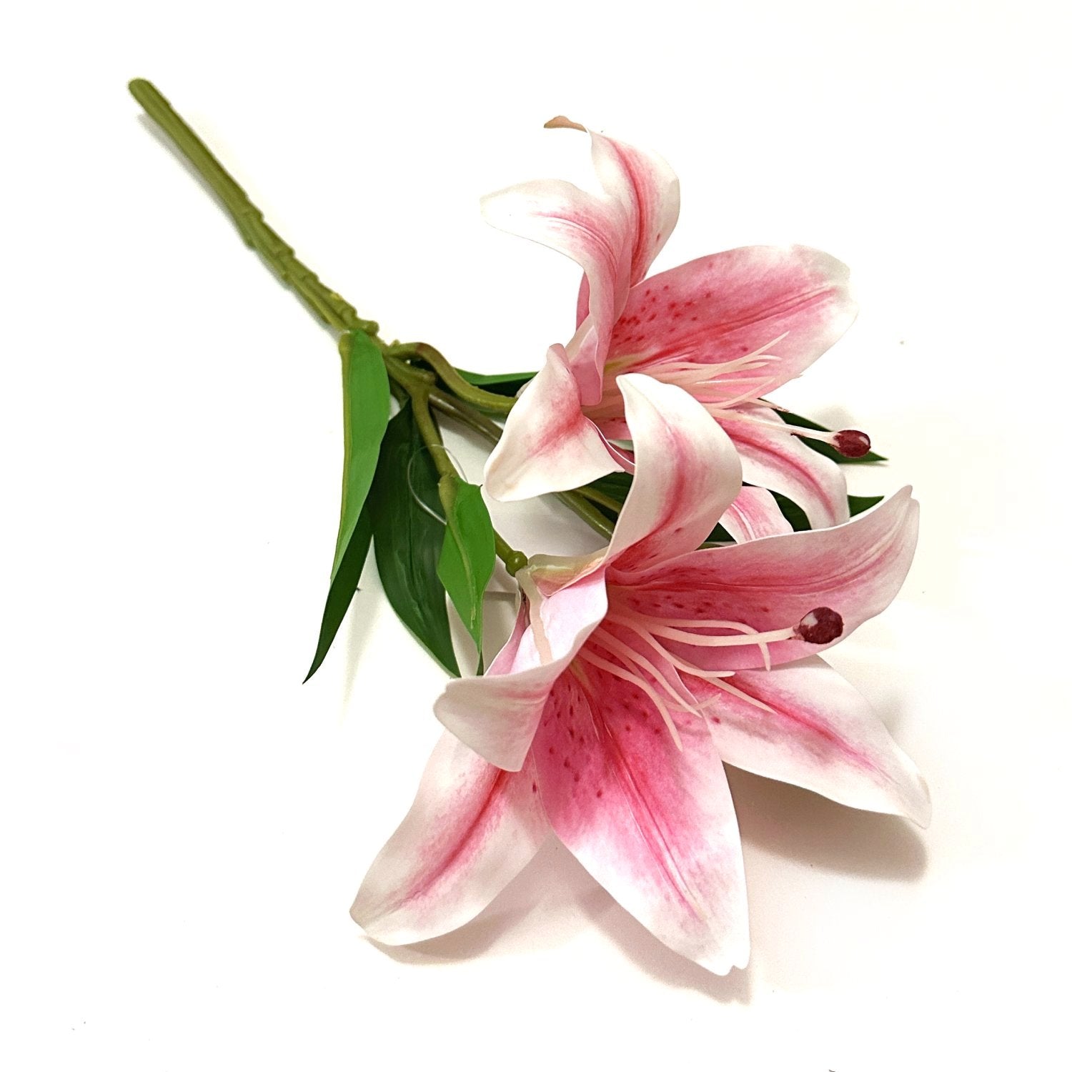 Artificial Pink Lily Faux Flower Stem