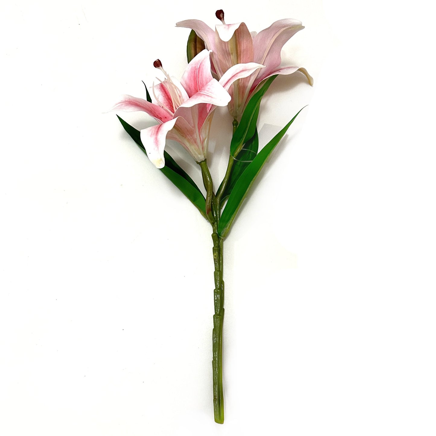 Artificial Pink Lily Flower Spray 38cm