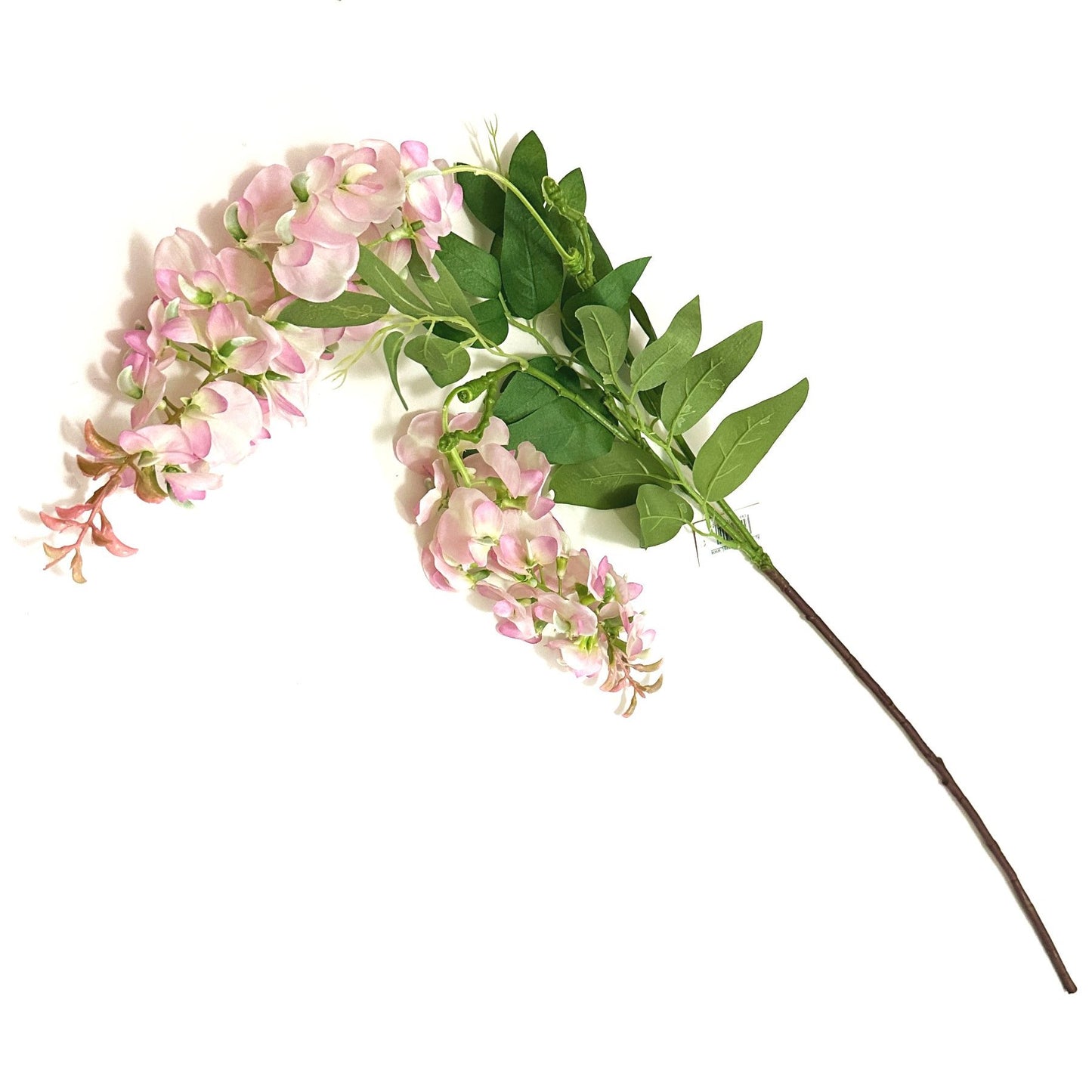 Artificial Wisteria Flower Spray with Faux Pink Flowers