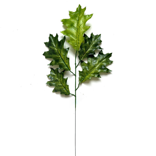 Large Leaf Artificial Green Oak Tree Stem