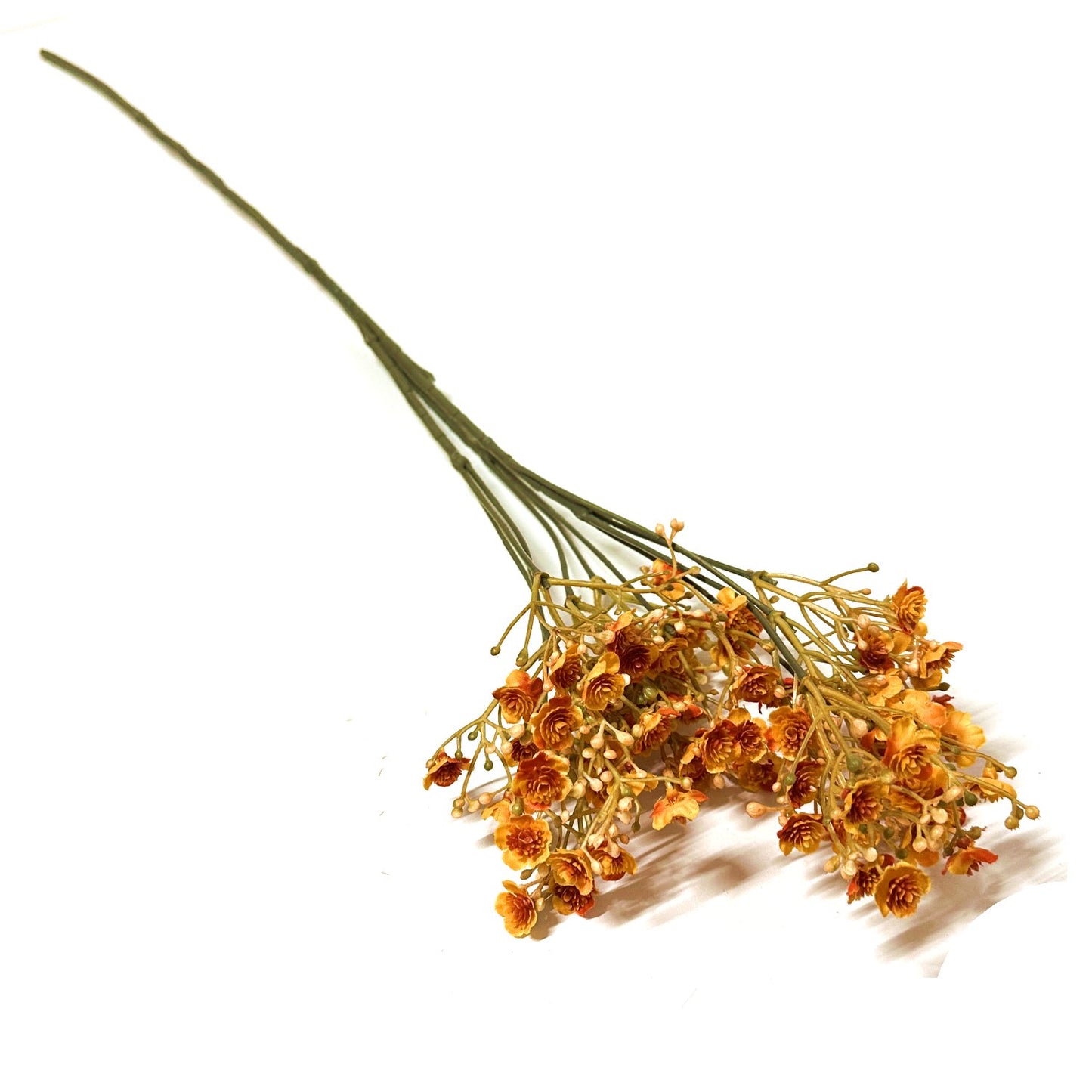 Artificial Gypsophila Flower Stems with Dry Orange Flowers