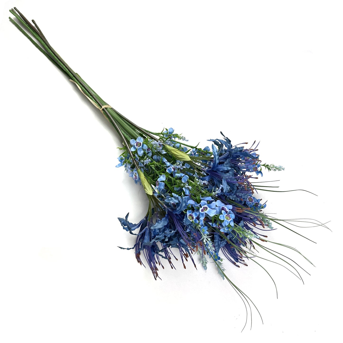 Artificial Blue Nerine and Catmint Tall Faux Flower Arrangement