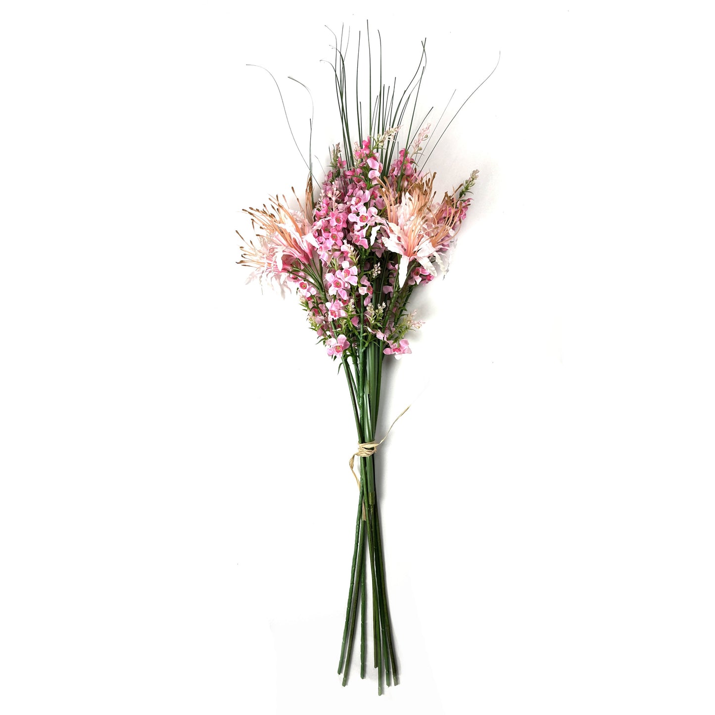 Artificial Pink Nerine and Catmint Tall Faux Flower Arrangement