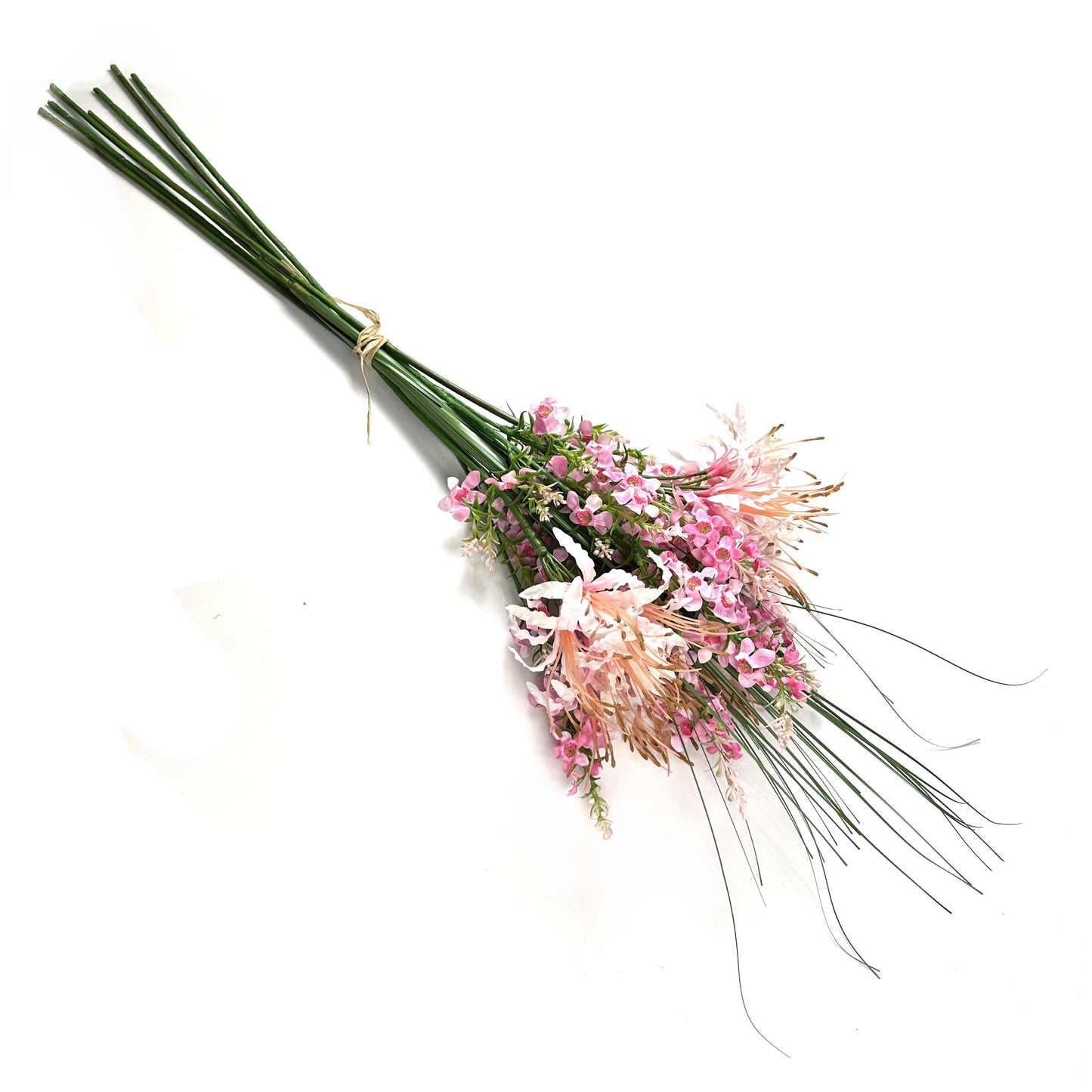 Artificial Pink Nerine and Catmint Tall Faux Flower Arrangement