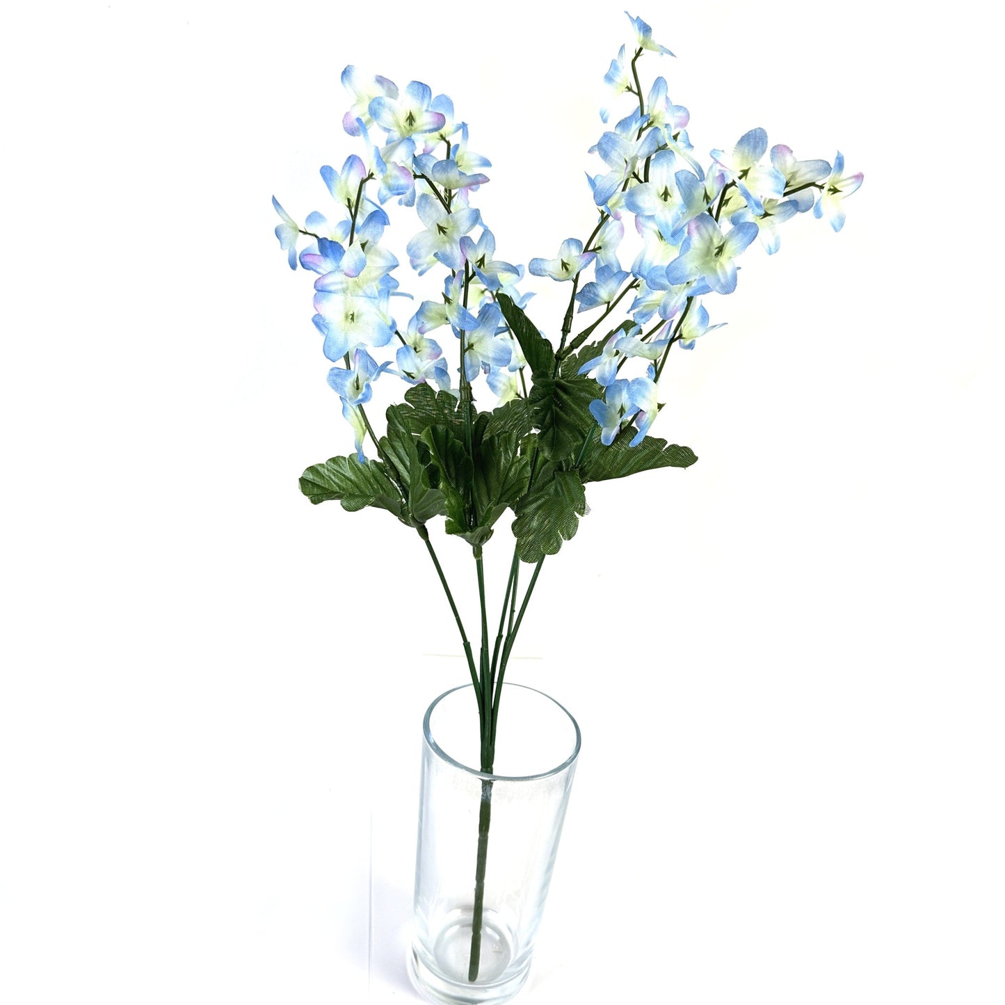 Artificial Forsythia Blossom Bush with Blue Flowers 40cm