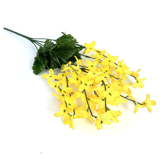 Artificial Forsythia Spray with Yellow Faux Flowers
