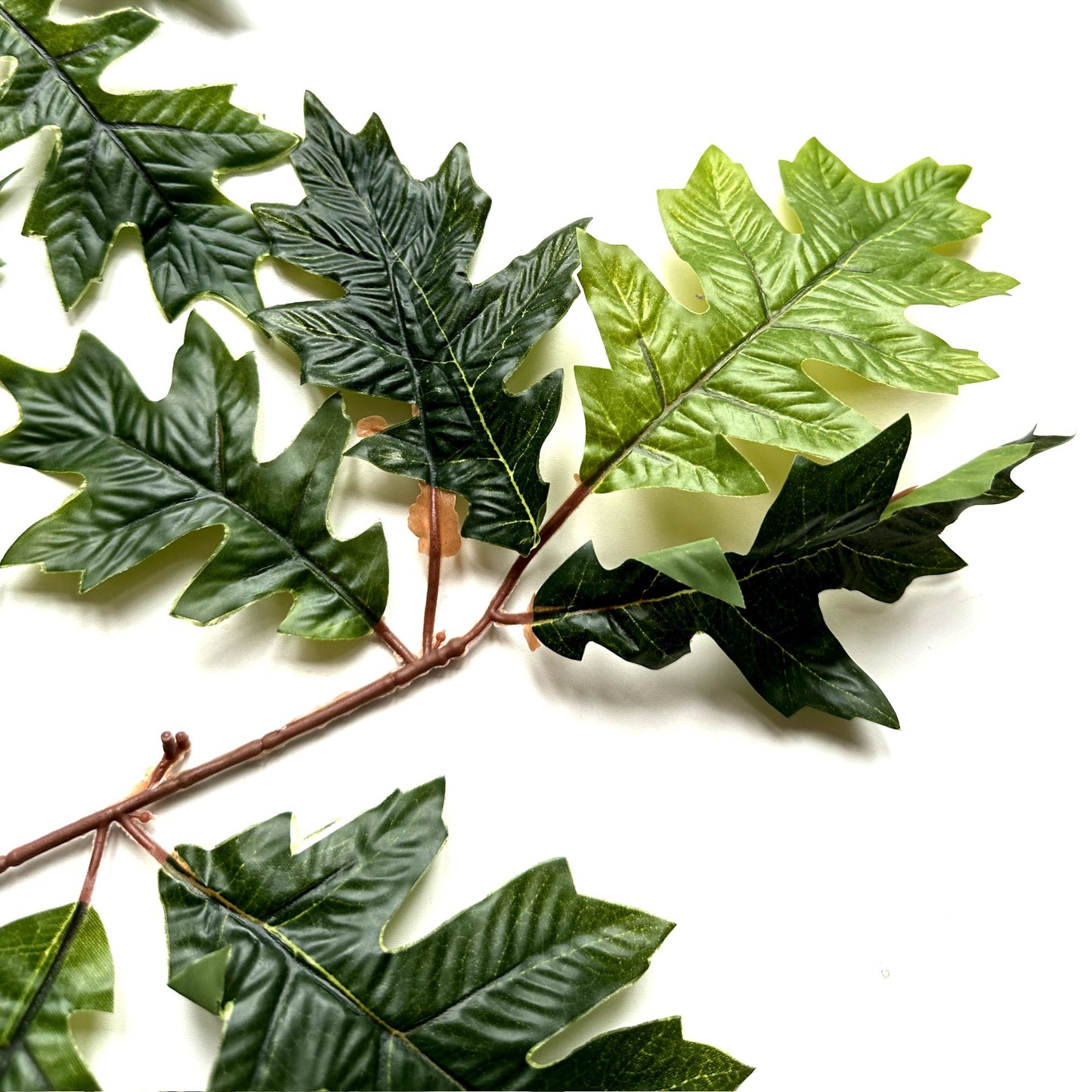 Artificial Oak Leaf Branch 68cm - Dark Green