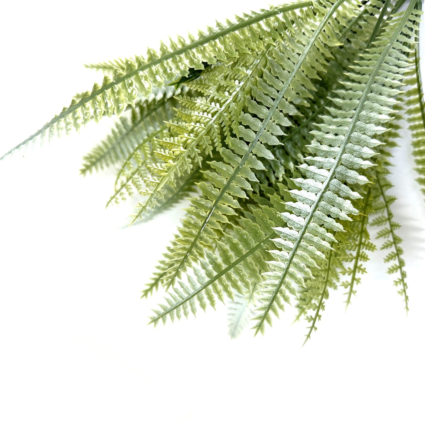 Artificial Light Pale Green Fern Bush 34cm