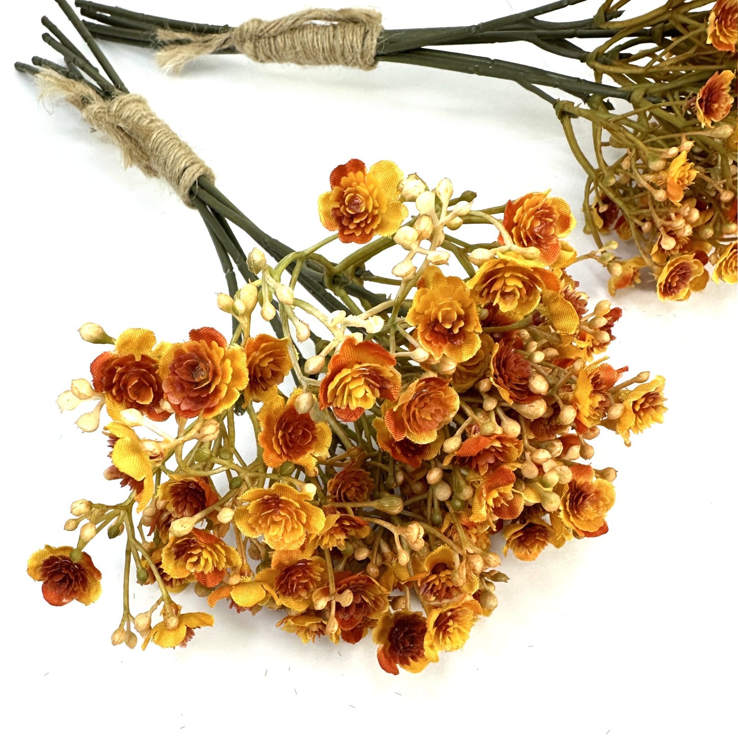 Artificial Gypsophila Bundle With Orange Flowers