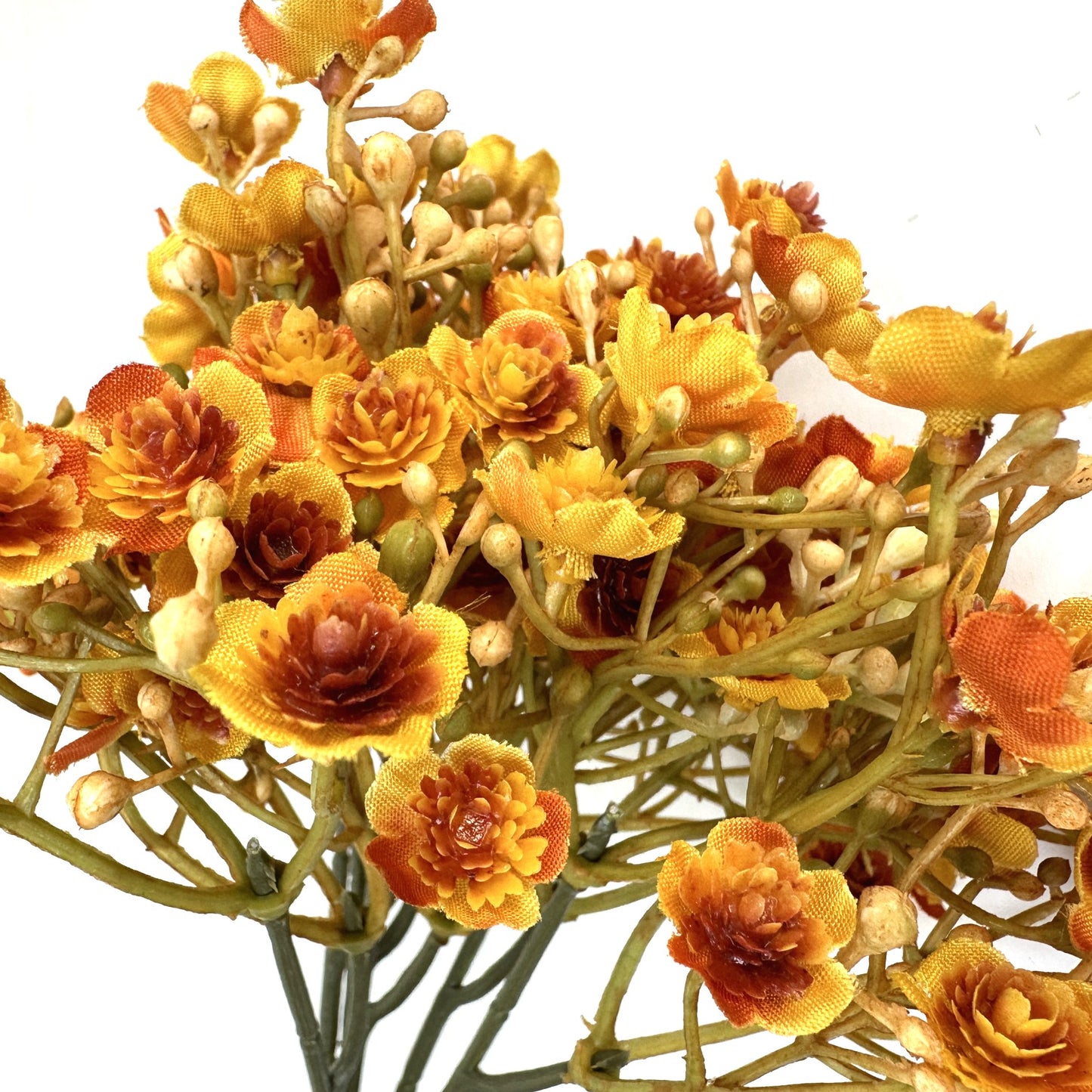 Artificial Gypsophila Bundle With Orange Flowers