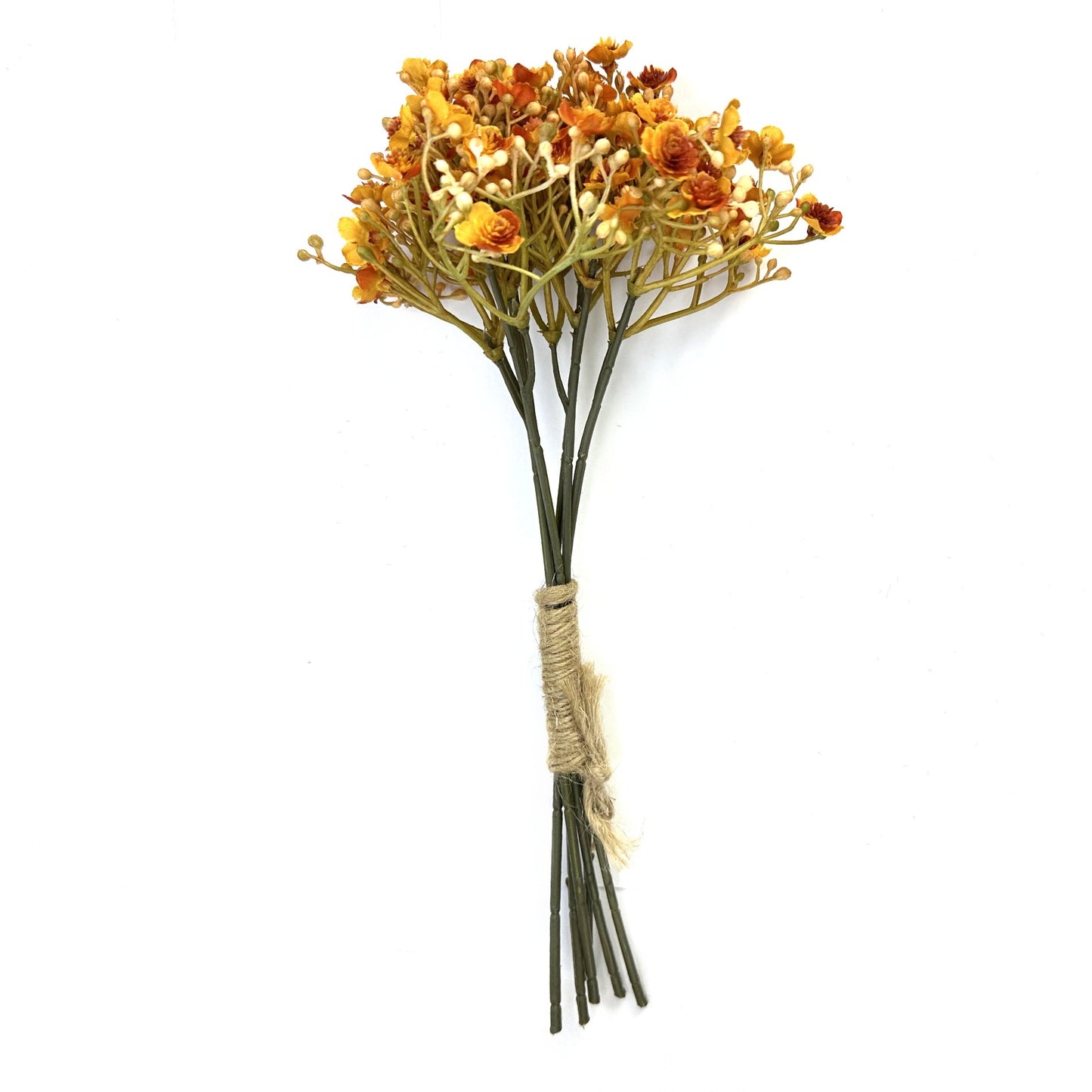 Artificial Gypsophila Bundle With Orange Flowers