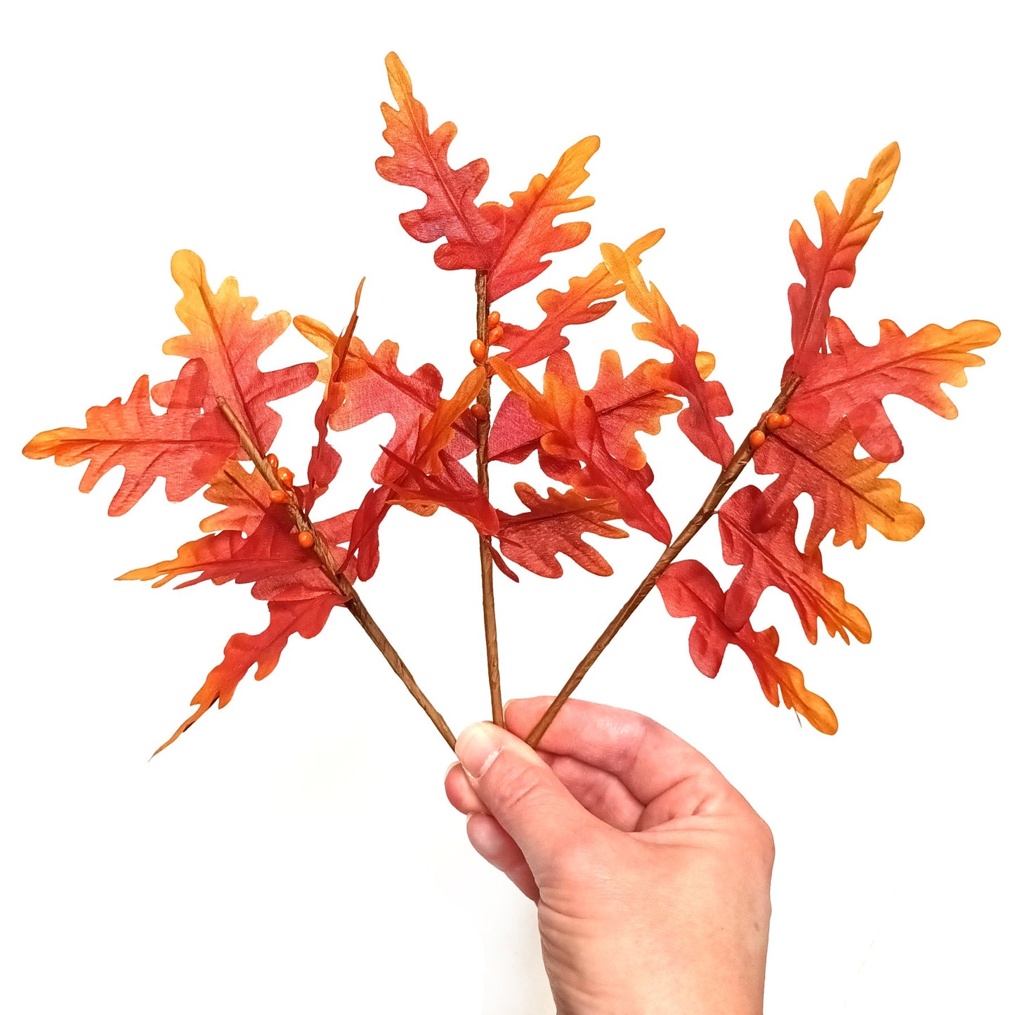 Artificial Oak Tree Stem With Autumn Leaves