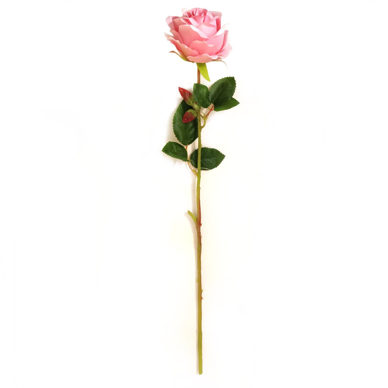Artificial Globe Rose Flower Stem Light Pink