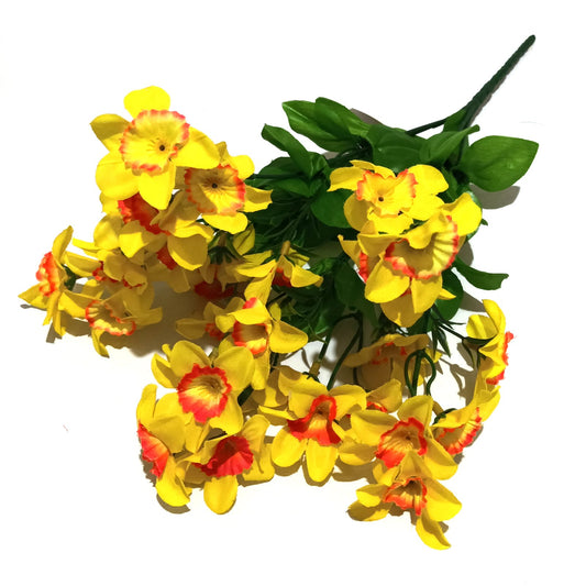 Artificial Mini Daffodil Bush 33cm