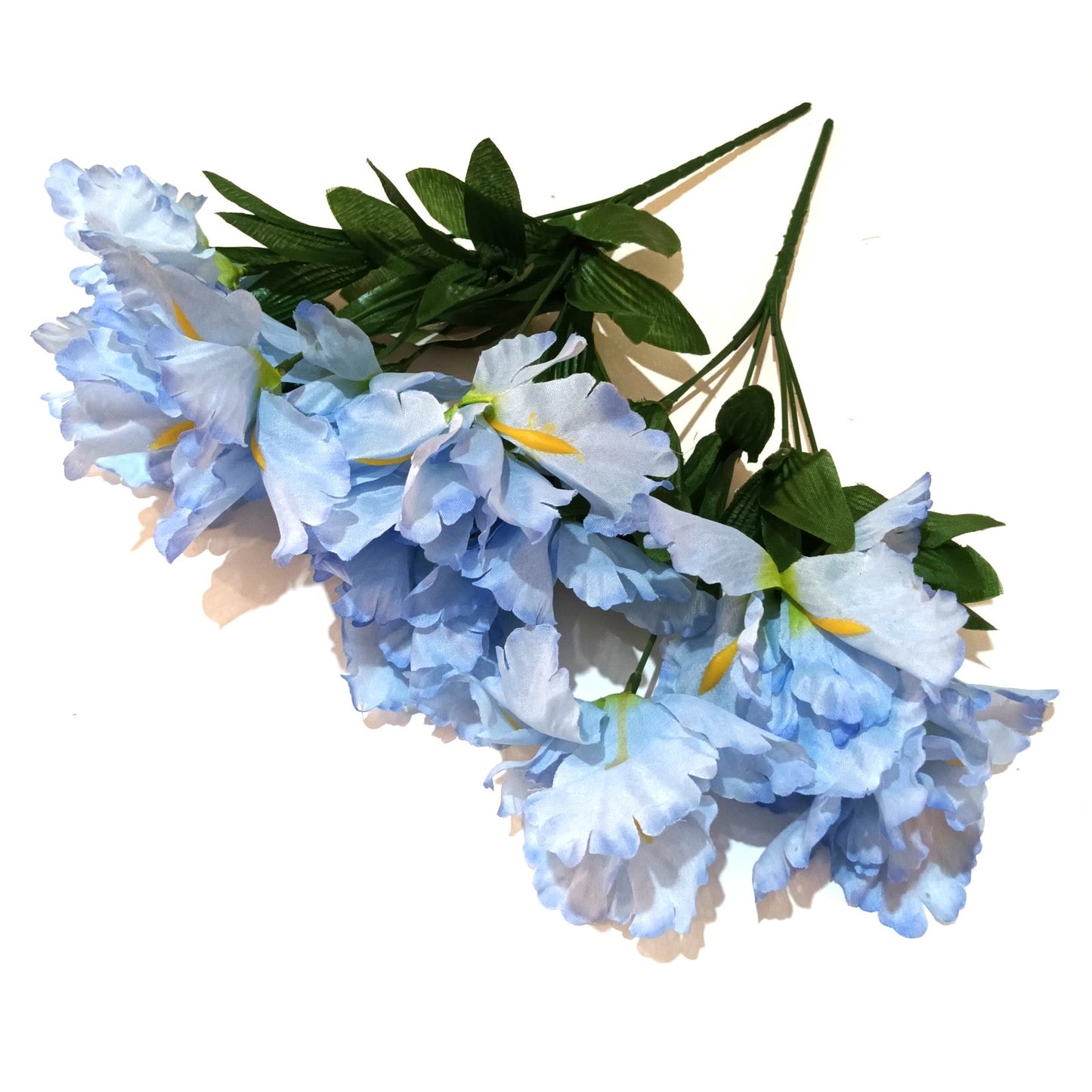 Artificial Iris Plant with Pale Blue Flowers - 34cm