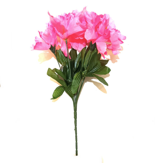 Artificial Iris Plant with Pink Flowers - 34cm