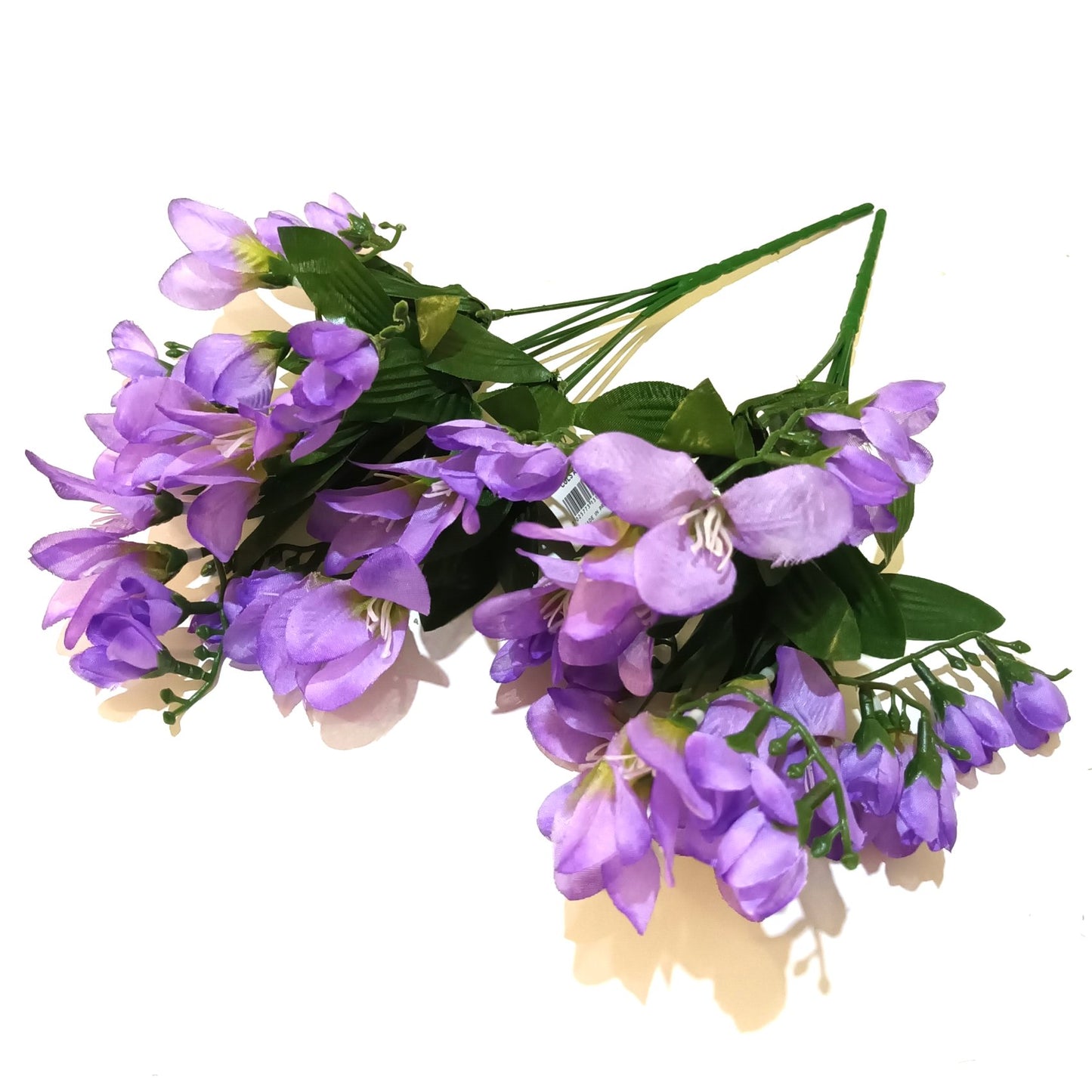 Artificial Freesia Bush with Purple Flowers 35cm