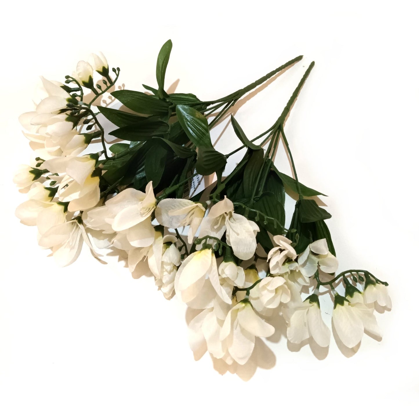 Artificial Freesia Bush with White Flowers 35cm