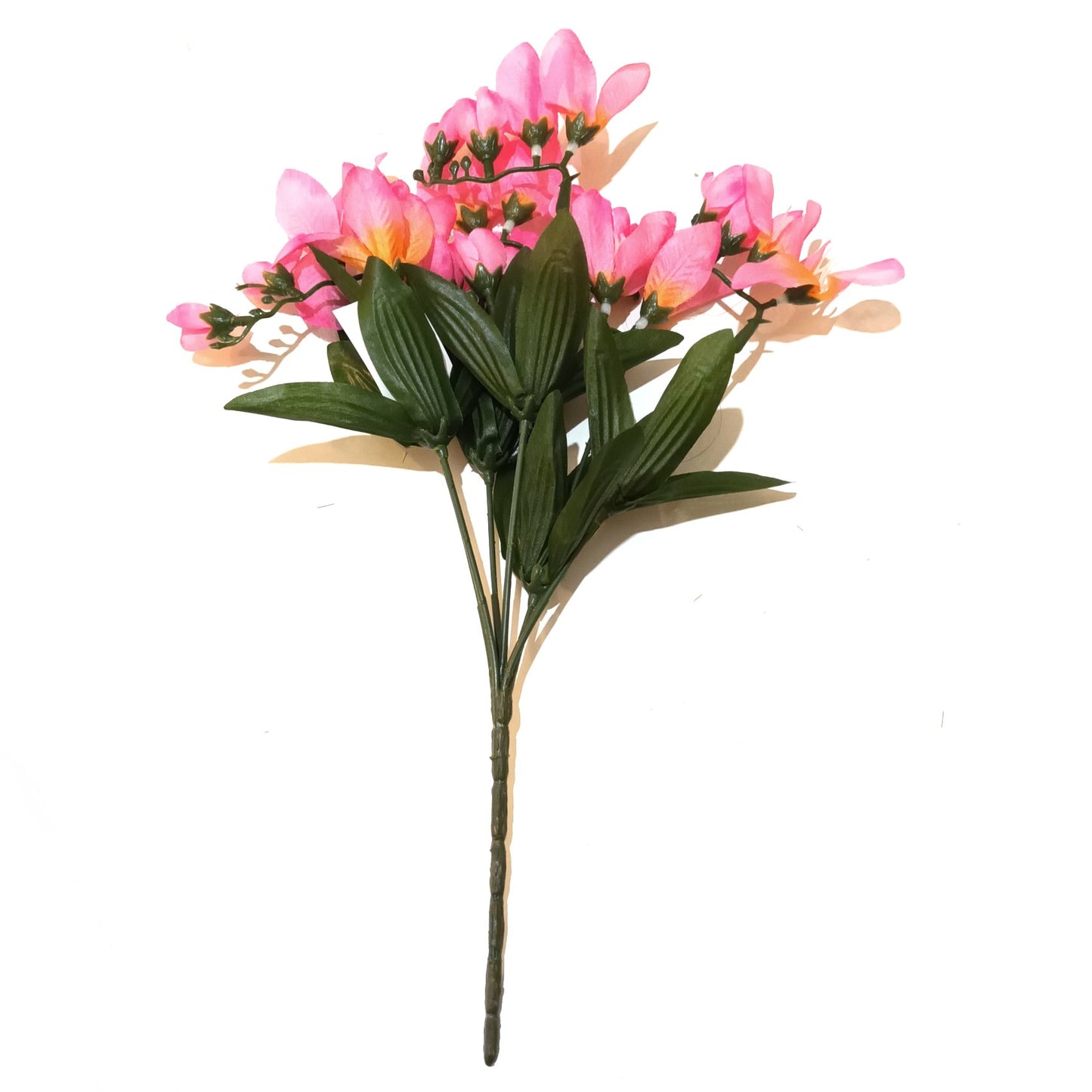 Artificial Freesia Bush with Pink Flowers 35cm