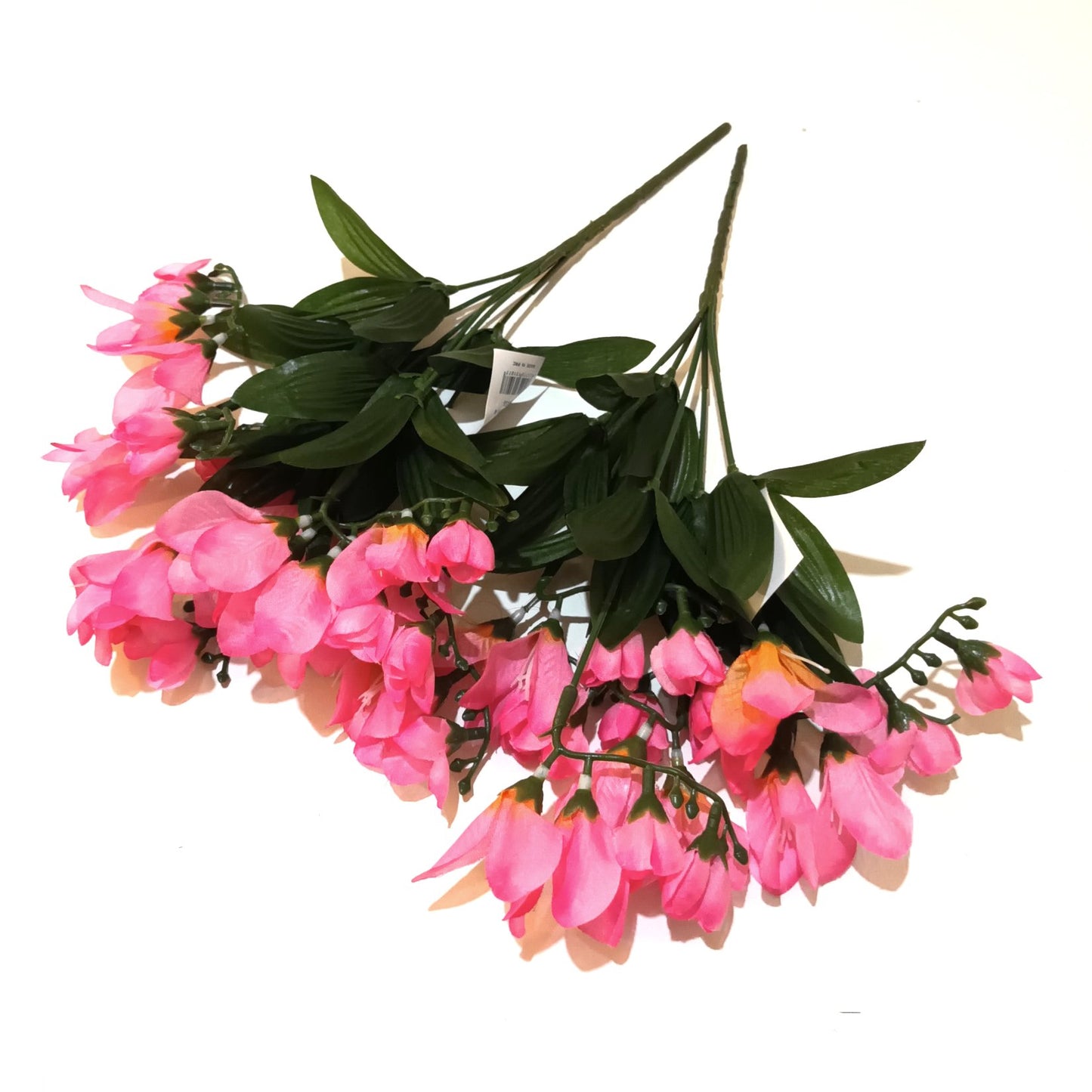 Artificial Freesia Bush with Pink Flowers 35cm