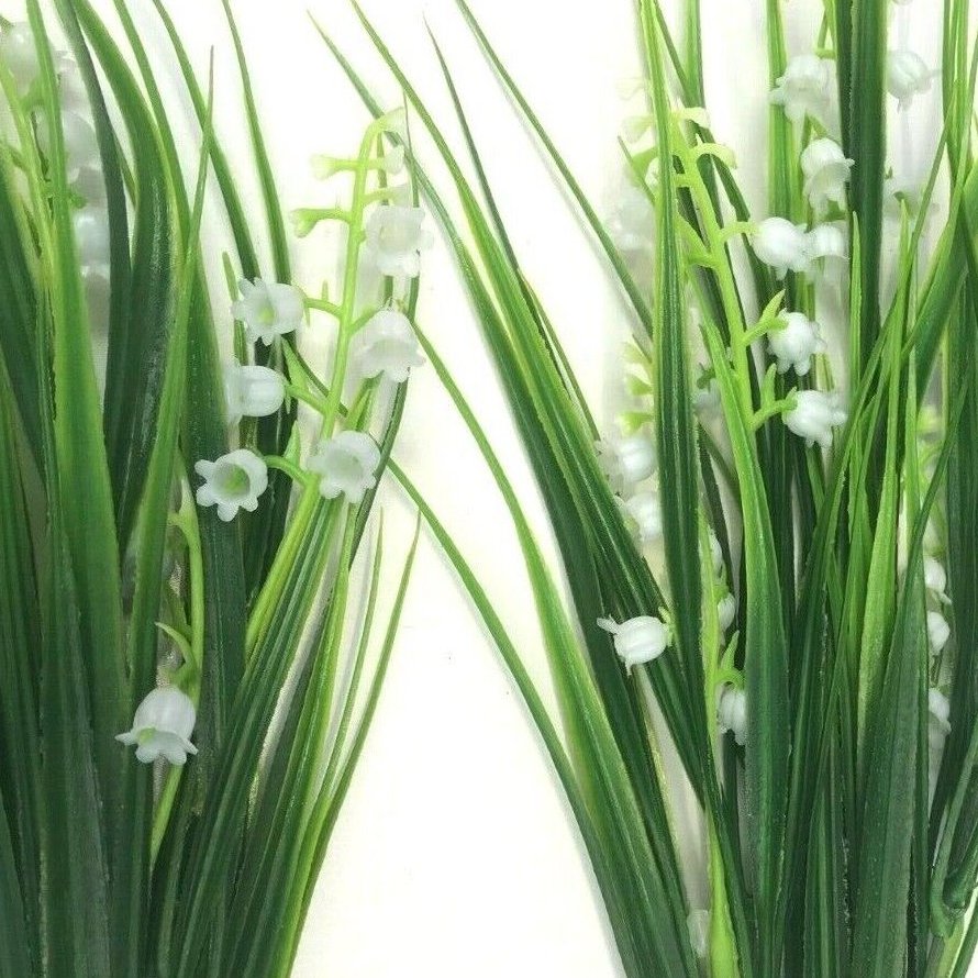 Artificial Bluebell Plant with White Flowers - 30cm