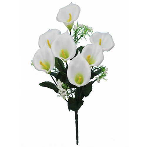 Artificial Calla Lily Plants Spray with White Flowers 30cm