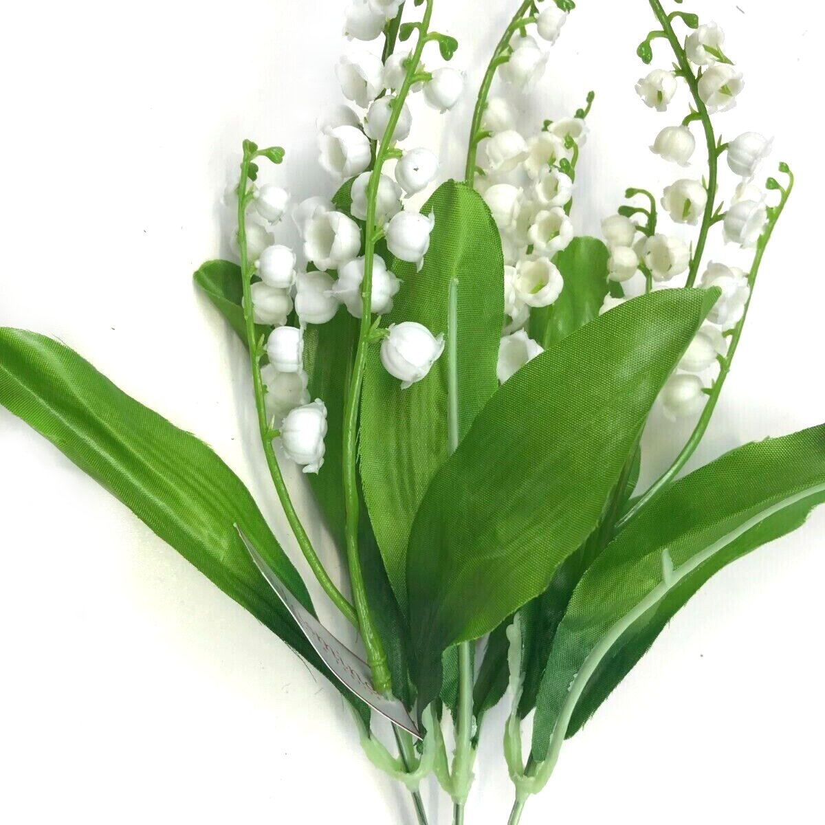 Artificial Lily of the Valley White Flower Bundle of 3 Stems - 32cm
