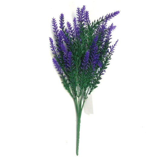 Artificial Heather Bush Plant with Purple Flowers