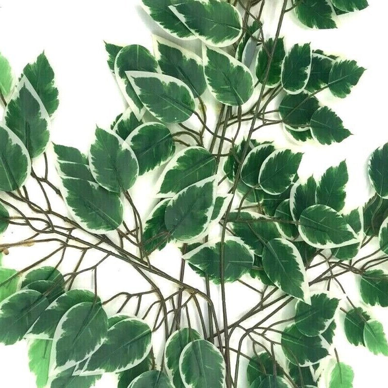Artificial Varigated Ficus Leaf Branch 60cm