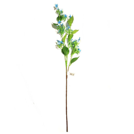 Artificial Wild Hydrangea Flower Stem with blue faux flowers