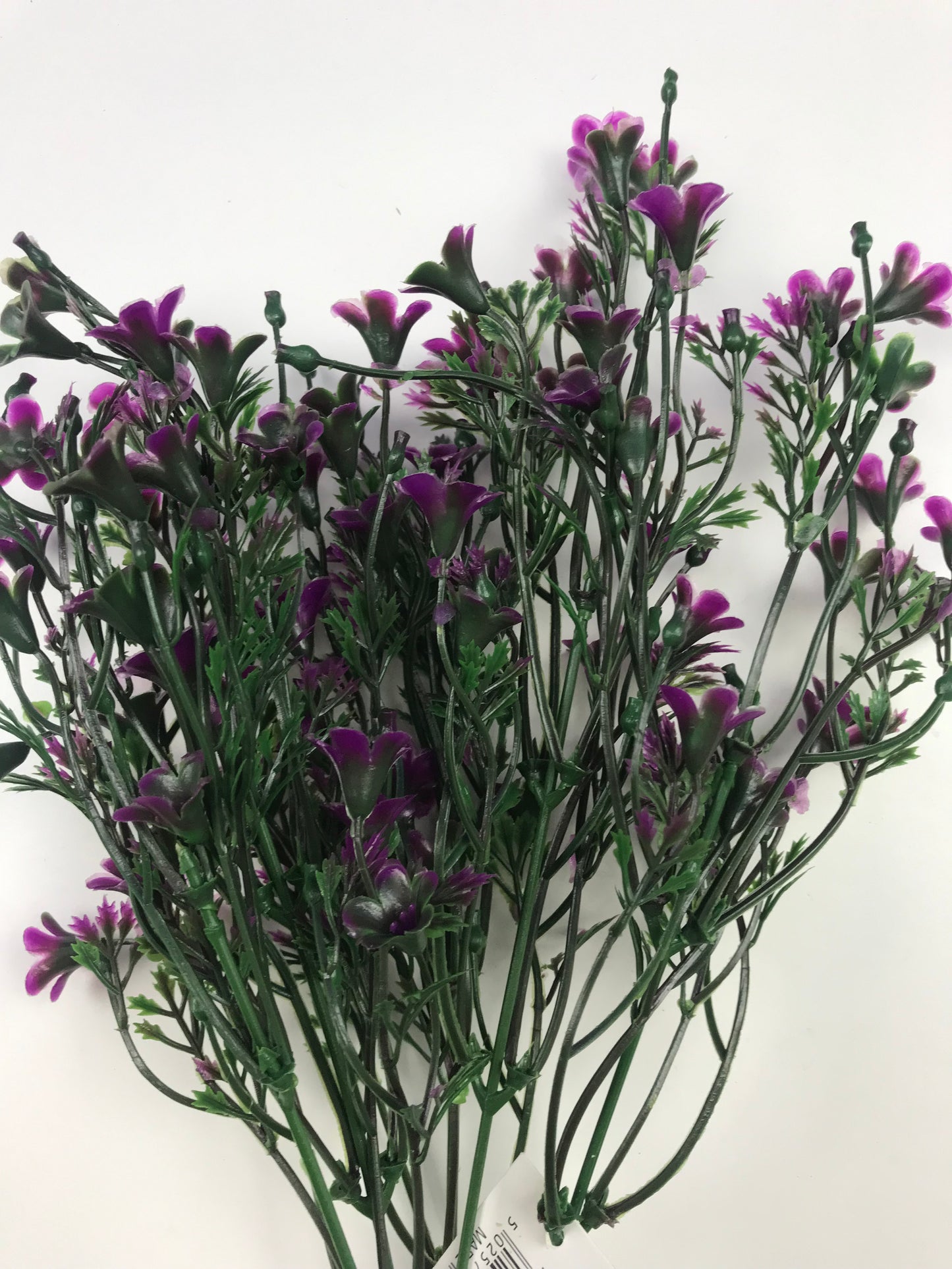 Artificial Caltha Bush with Purple Flowers 35cm