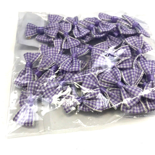 Small Gingham Bows for Craft and Decorations