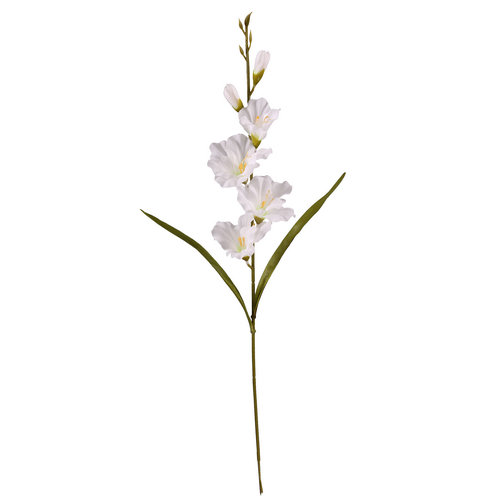 Artificial Gladiolus Flower Stem with Ivory Gladioli Flowers