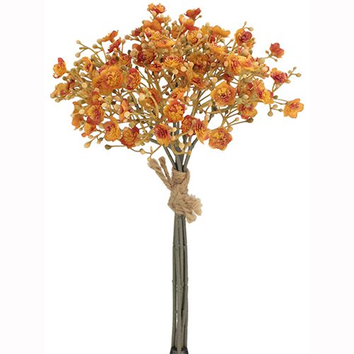 Artificial Gypsophila Bundle With Orange Flowers