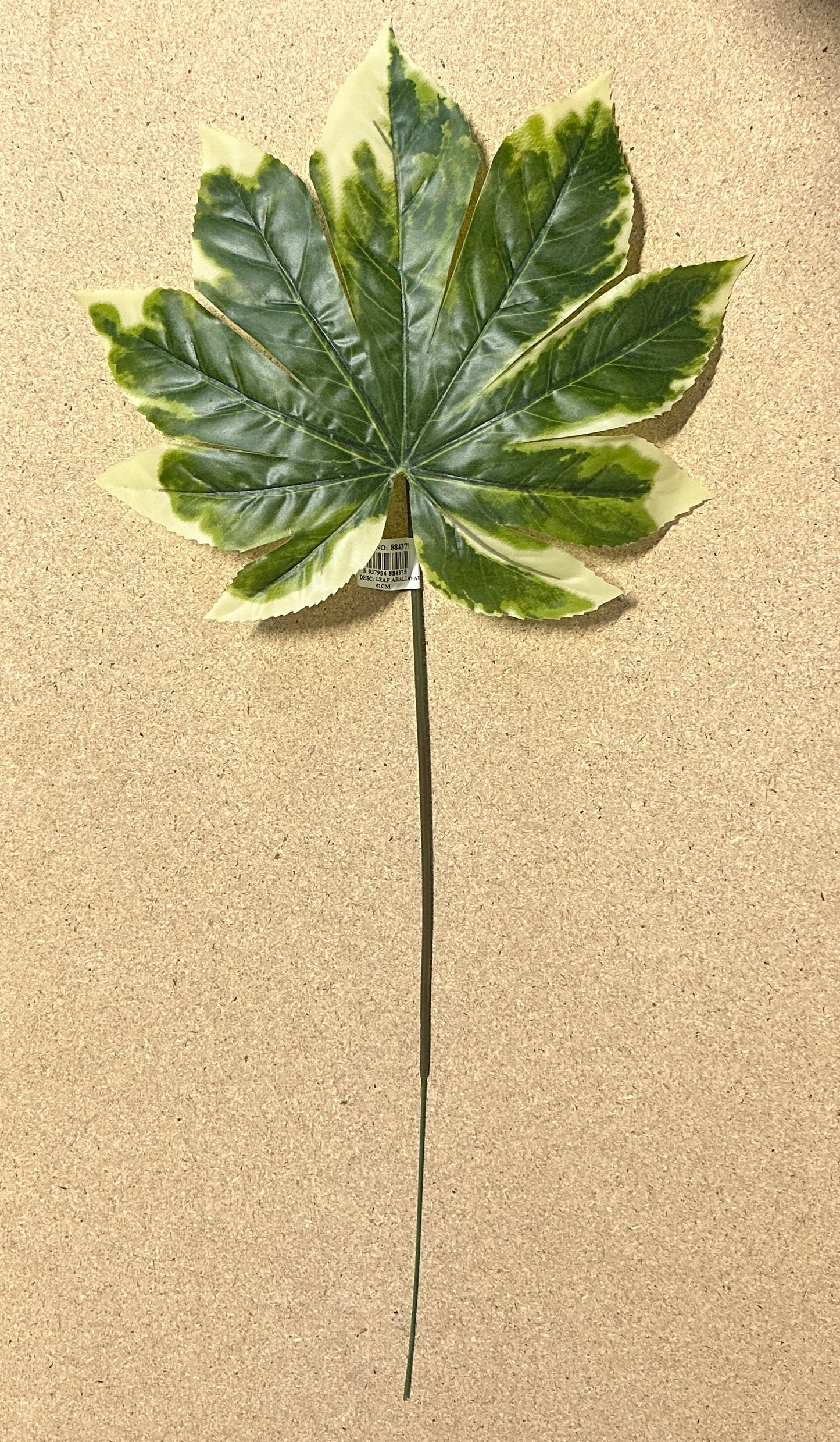 Artificial Aralia (Fatsia) Variegated Leaf Stem 70cm