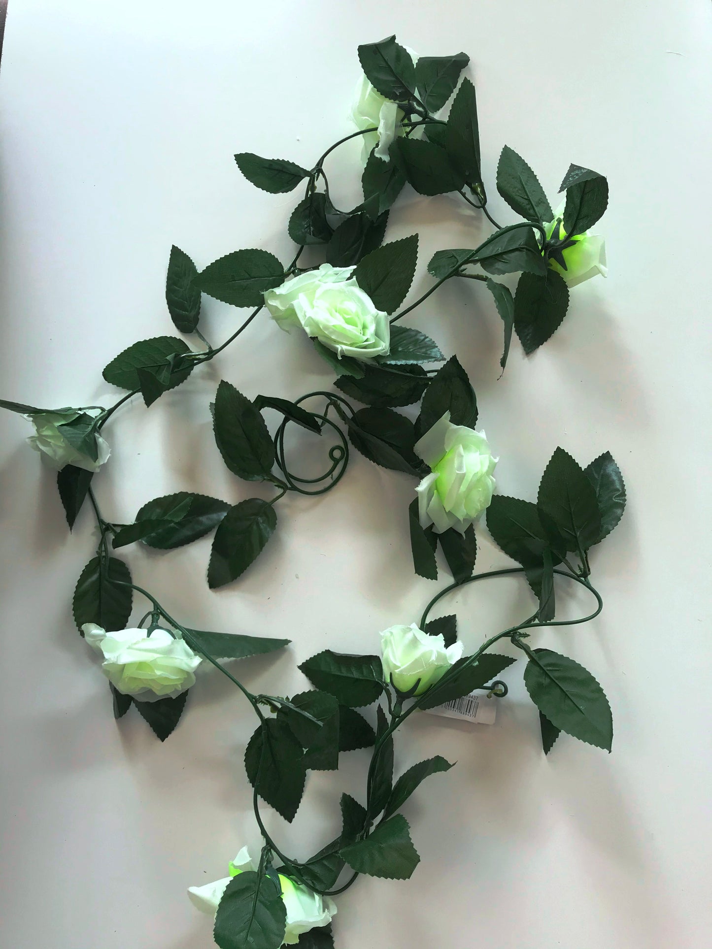 Artificial Rose Flower Garland Faux green flowers