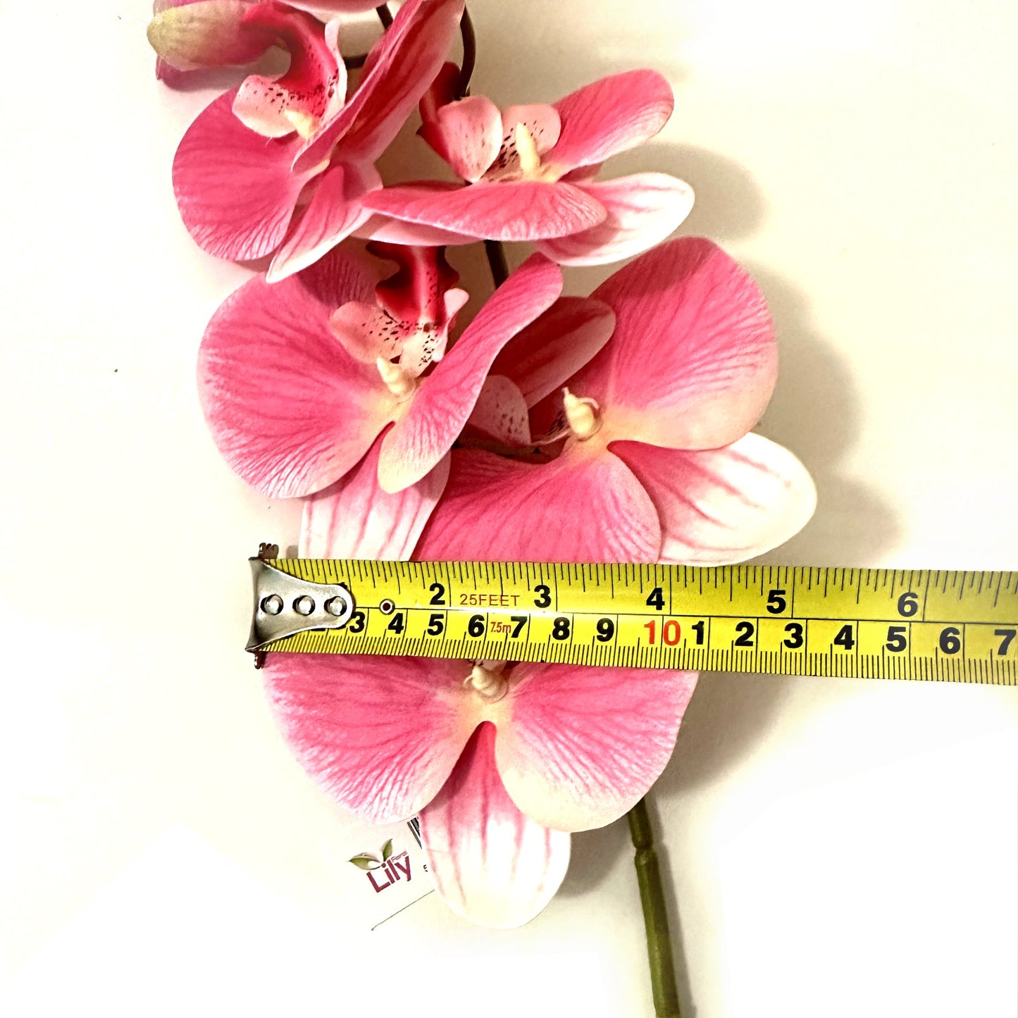 75cm Artificial Pink Phalaenopsis Orchid Flower Stem