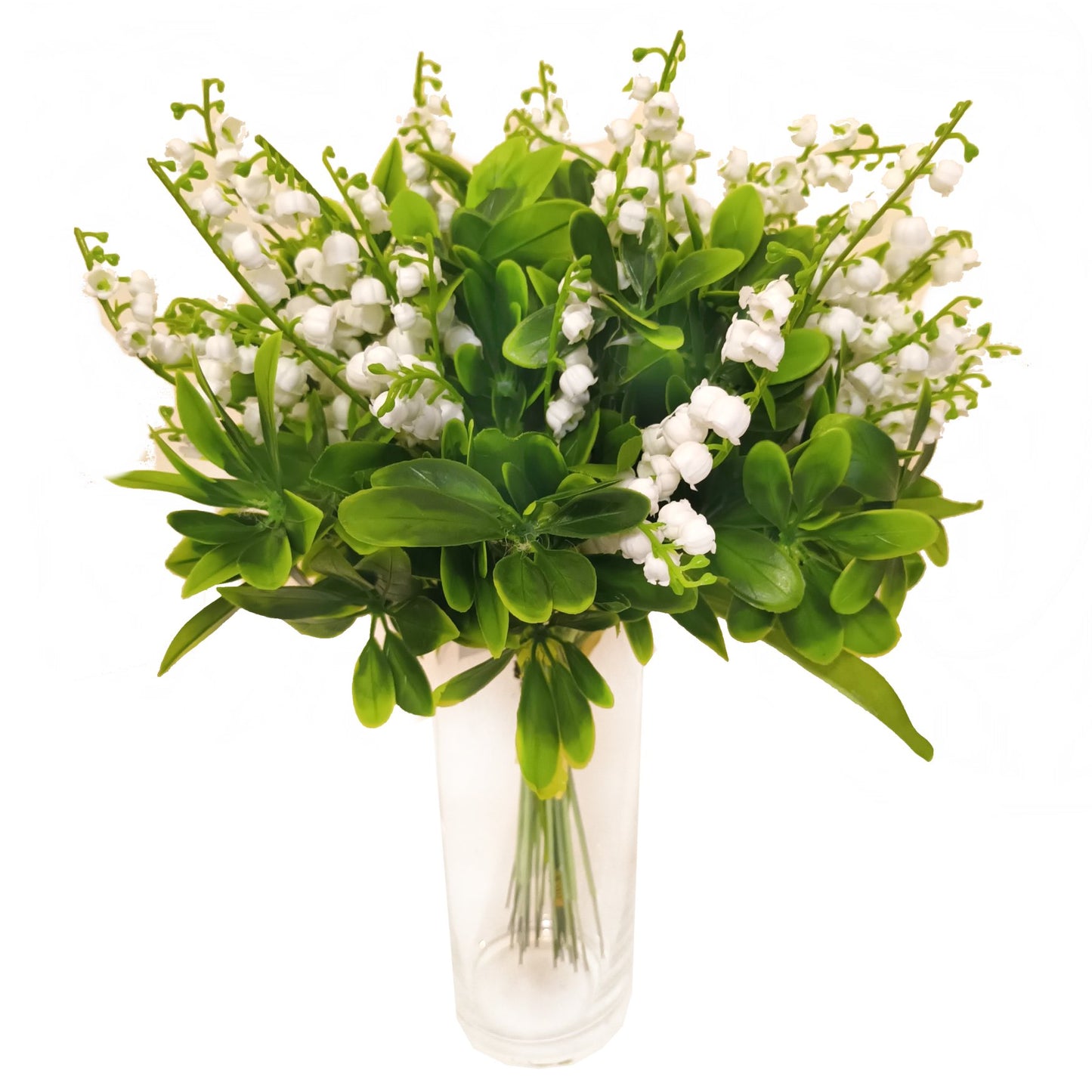 Artificial Lily of The Valley Flower and Choisya Leaf Arrangement