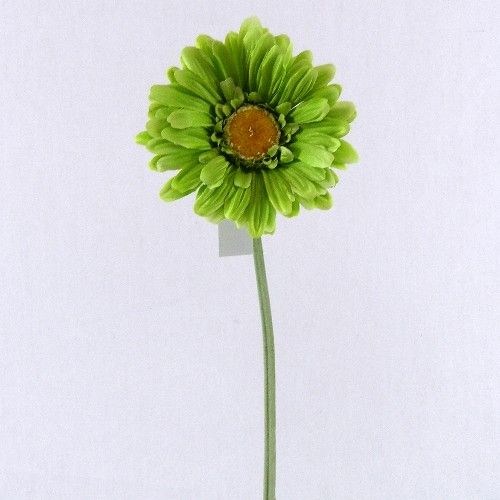 Artificial Gerbera Flower Stem - 55cm Lime Green