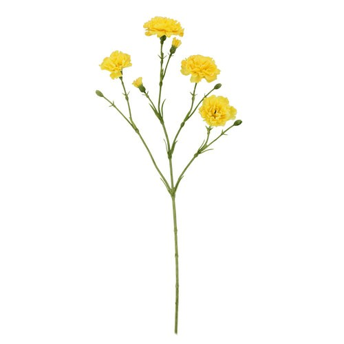 Artificial Carnation Spray with Yellow Flowers